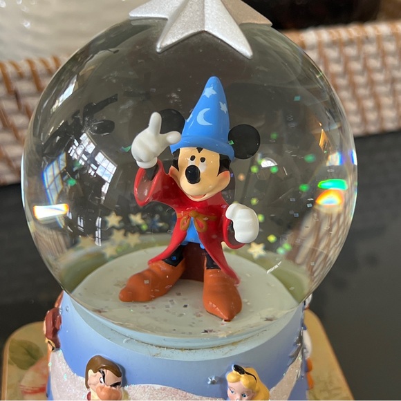 Disney Store Mickey Mouse Sorcerer’s Apprentice Fantasia Snow Globe Alice Bambi - Picture 2 of 7